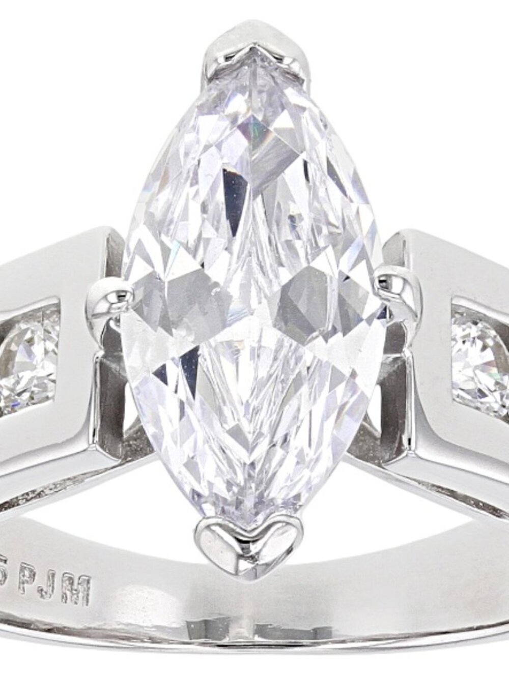 Bella Luce Rhodium Plated Engagement Ring 5.00ctw. Size 10